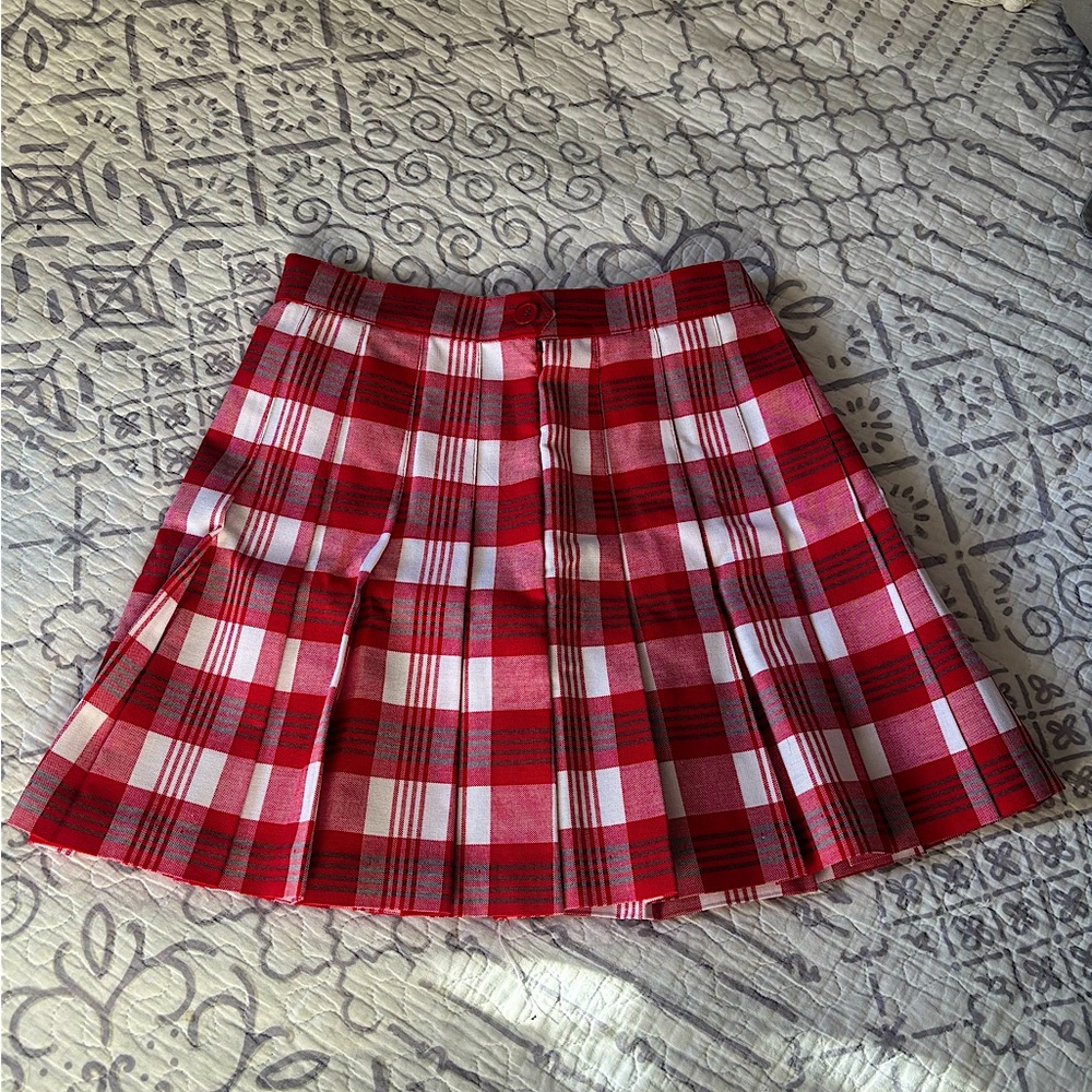 Los Angeles Apparel Plaid Tennis Skirt Medium